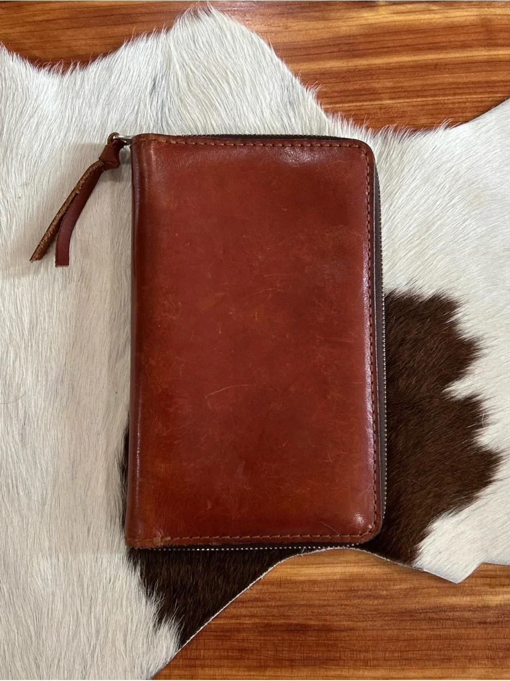 Vintage Planner Organizer Binder Leather Brown